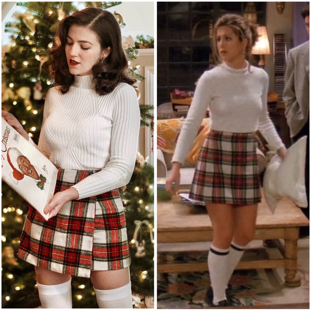 Rachel Green Holiday mini skirt